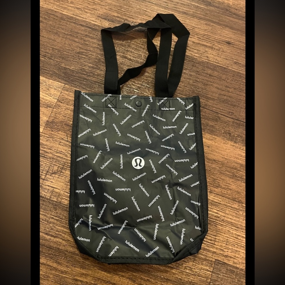 Lululemon New Shopping Lunch Gym Tote Bag Run Yoga Gym Swim Beach Skate Black